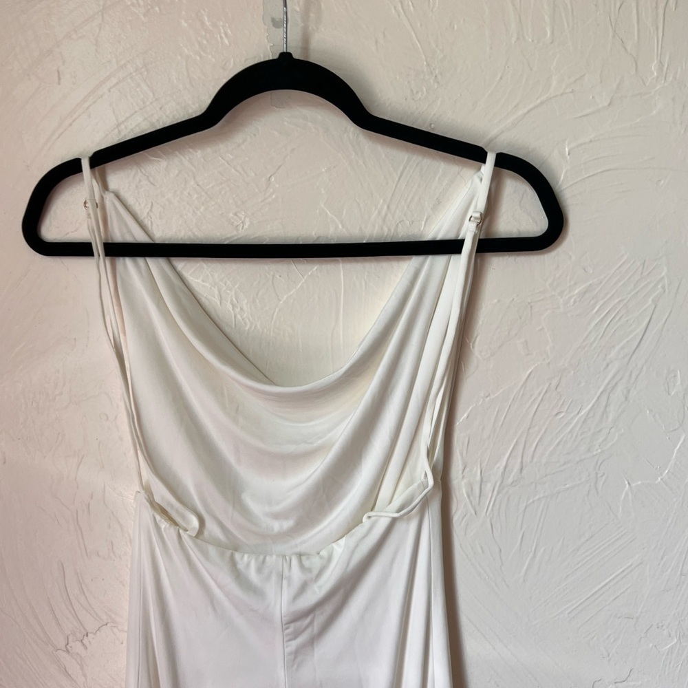NWT House of CB Samara white drape front dress size S - Picture 9 of 10